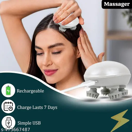 13556 Smart Electric Portable Head Massager for Hair Growth Deep Clean and Stress Relax