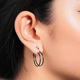 AM5777 Fashion Studs and Hoops Earring Set - 12 pairs Earrings Set for Women & Girls