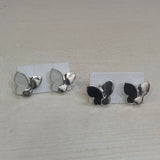 AM5769 Sliver Plated Butterfly Stud Earrings