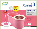 AM3627 Cammy SS Roi Floor Cleaning Mop with Bucket and Microfiber Refill