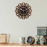 AM0600 Wooden Round Shape  Wall Clock Mandala design for Home -11.5x11.5