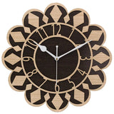 AM0600 Wooden Round Shape  Wall Clock Mandala design for Home -11.5x11.5