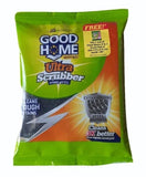 AM2479 Good Home Ultra Sponge Scrub Pad Cleans Touch Stains Extra Strong Steel Loops 1 Pcs