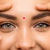 AM5634 Round Shape Light Maroon Color Bright Bindi Tikali Sticker With Bindiya Tikka Giftable Forehead Skin Friendly Glue Traditional For Womens & Girls