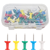AM0435 50Pcs Assorted Color Push Pins for Cork Board
