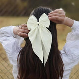 AM1223 Bow Hair Pins Bow Hair Clips French Style Hairclip With Long Ribbon Hairpin For Women Girls Multicolour Pack Of 1 Pcs