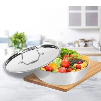 AM0973 Milton Pro Cook Tri-ply Silver Triply Tasla 26cm Designed For Healthy Cooking