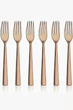 AM2337 Lion Stainless Steel Noble Rose Gold Spoons Forks 6Pcs