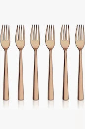 AM2337 Lion Stainless Steel Noble Rose Gold Spoons Forks 6Pcs