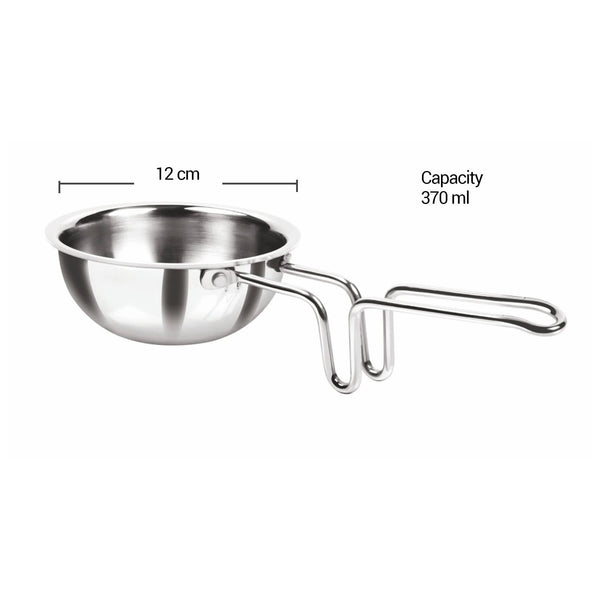 AM0971 Milton Pro Cook Tri-ply Silver Tadka Pan 12cm Designed For Healthy Cooking