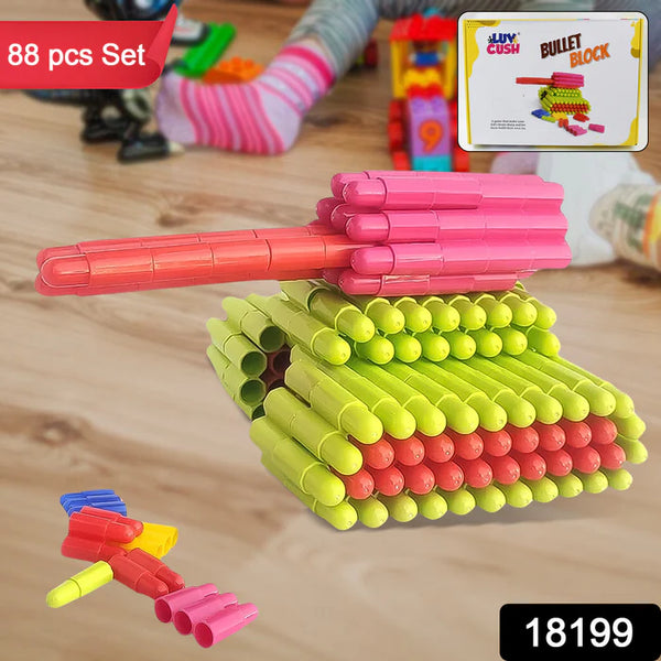 18199 Bullet Blocks for Intelligent Kids Creative Bullets Shaped Building Blocks (Approx 88 Pcs)