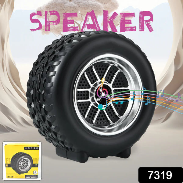 7319 Wireless Speaker Battery 1200mAh Tyre-Shaped Bluetooth Speaker Portable Sound Companion 1 Piece