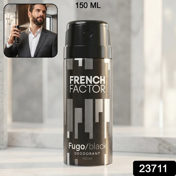 23711 French Factor Fugo Black Deodorant Body Spray (1 Pc, 150 ML)