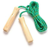 3476 Wooden Handle Skipping Rope Cotton Cloth made Tangle-Free ideal for Men, Women, Weight Loss, Kids, Girls, Children, Adult Exercise, Workout (9 feet Rope)