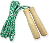 3476 Wooden Handle Skipping Rope Cotton Cloth made Tangle-Free ideal for Men, Women, Weight Loss, Kids, Girls, Children, Adult Exercise, Workout (9 feet Rope)