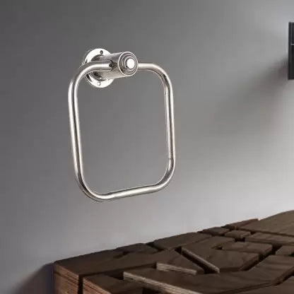 3906 Silver Towel Square Ring Holder