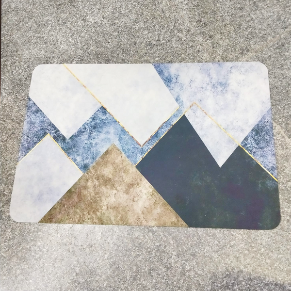 AM3660 Marble Flower Rubber Bathroom Mat (Multi-design) 1 Pcs