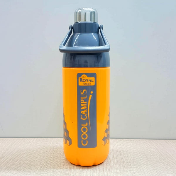 AM5864 ROYAL WARE Cool Campus 1400ml Plastic Water Bottle & Steel Cap with Handle Bopp for Office, Gym, Travel