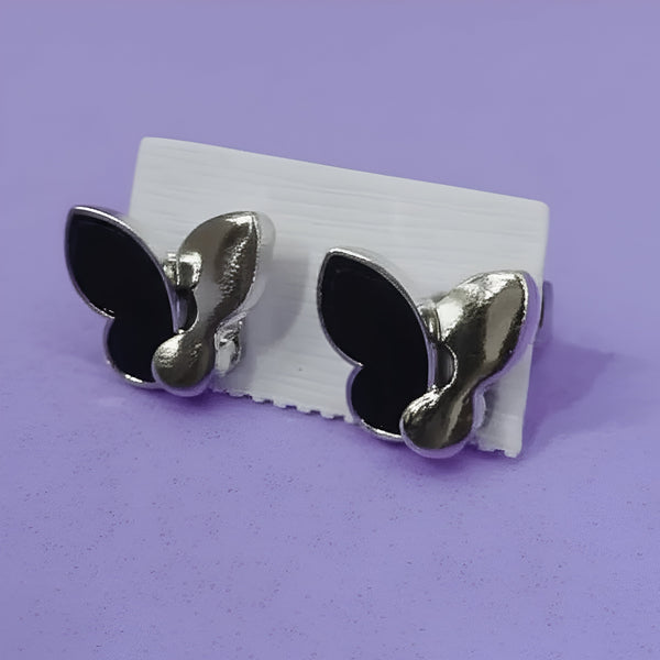AM5769 Sliver Plated Butterfly Stud Earrings