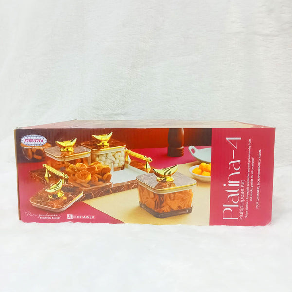 AM6172 Asian Platina 4-Piece Multipurpose Dry Fruit Box