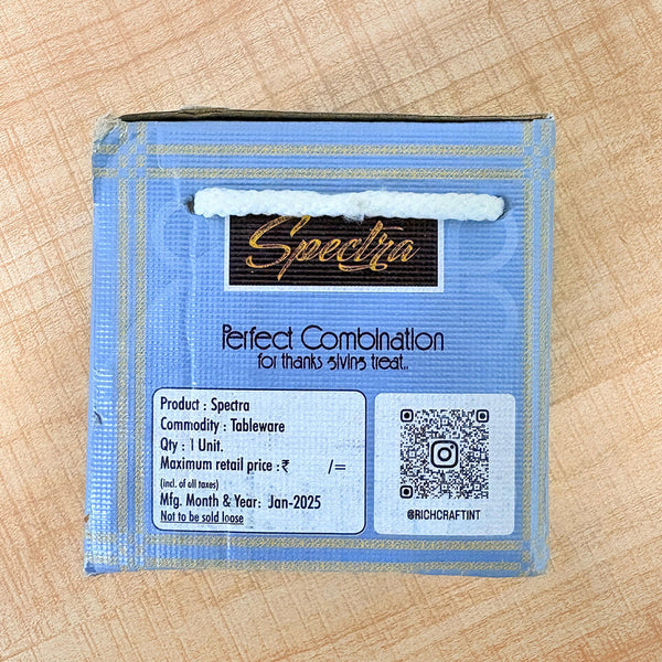 TM0074 Spectra Exclusive Ribbed Glass Storage Jar with Airtight Lid - 1pc