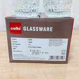 AM6617 Cello Glide P-Series Glass Tumbler Set, 160ml (Set of 6)