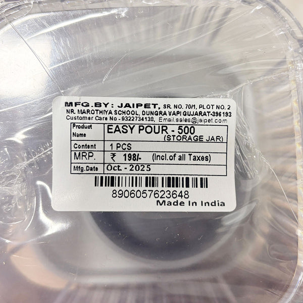 AM6527 Jaipet Easy Pour 500 Airtight Storage Jar with Measuring Cup Cap