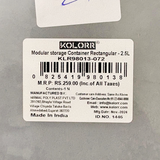 AM6749 Kolorr Essentials Modular Rectangular Storage Container - 2.5L