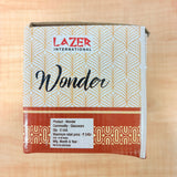 TM0077 Wonder Lime Green Feather Design Decorative Jar with Gold Lid - 2pc