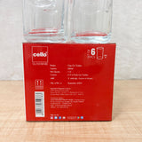 AM2599 Cello Grip On 280 ml ,Tumbler Water Glass 6 PCS Set