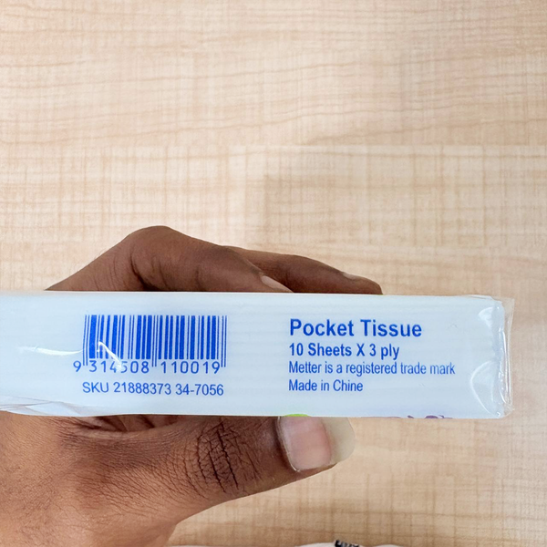 AM6724 White & Soft Pocket Tissue Paper Hanky - 10 sheets