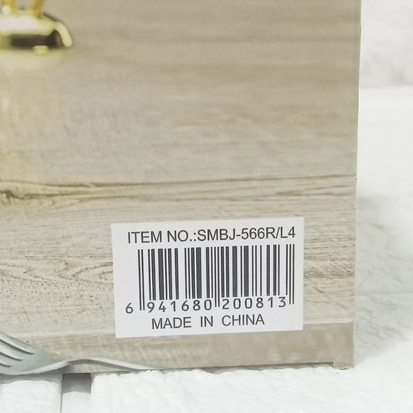 AM3723 Glass Container Jar Bowl With Wooden Deer Lids And Tray 4+1Pcs