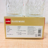 AM6563 Cello Dublin K-Series Glass Tumbler Set, 215ml (Set of 6)