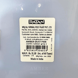 AM6737 Ratan Amber Plastic Dustpan with Rubber Grip