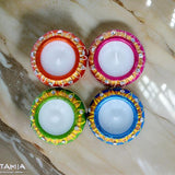 AM0209 Handmade Decorative Diyas For Diwali With wex (4 Pcs)