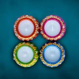 AM0209 Handmade Decorative Diyas For Diwali With wex (4 Pcs)