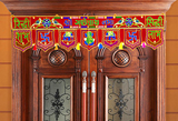 3892 42inch Traditional Art Handmade Door, Velvet Toran, Hanging for Home Traditional, Multicolour