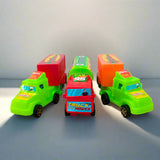 AM5275 Plastic Container Cargo Truck toy for kids - Pack of 3 Trucks