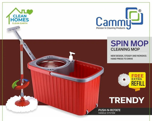 AM3629 Cammy SS Trendy Floor Cleaning Mop & Bucket Microfiber Refill