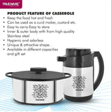 AM2406 Trueware Royal Gift Set SS 1200ml Casserole With SS 1800ml Flask Pack of 2 Thermoware Casserole Set