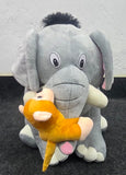 AM6956 Plush Elephant with Baby Monkey Stuffed Toy