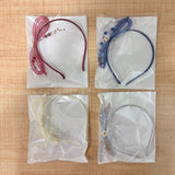 AM6380 Multicolour Elegant Glitter Bow Hairband with Pearl & Stone Centerpiece