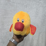 AM6984 Plush Yellow Duck Toy with Red Beak and Wings