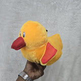 AM6984 Plush Yellow Duck Toy with Red Beak and Wings