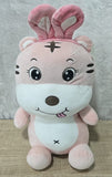 AM6971 Pink Tiger Plush Toy with Bunny Ears