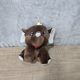 AM6975 Cute Crown Elephant Soft Stuffed Plush Toy with Hanging Loop