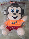 AM6959 Cartoon Monkey Soft Toy in Orange Shirt & Red Shorts