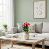 TM0030 Artificial Pink Floral Arrangement in Textured White Ceramic Pot