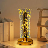 TM0025 Golden Finish 3D Illusion CREATICE LED Table Lamp with Acrylic Shade