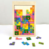 A07133 WUDLY Wooden Six Russian Dinosaur Theme Game for Kids & Adults
